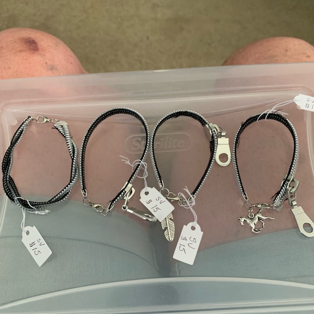 Zipper bracelets handmade